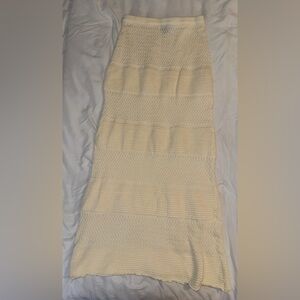 PrettyLittleThing Cream Knit Cable Skirt